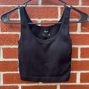Black cropped tee or workout top